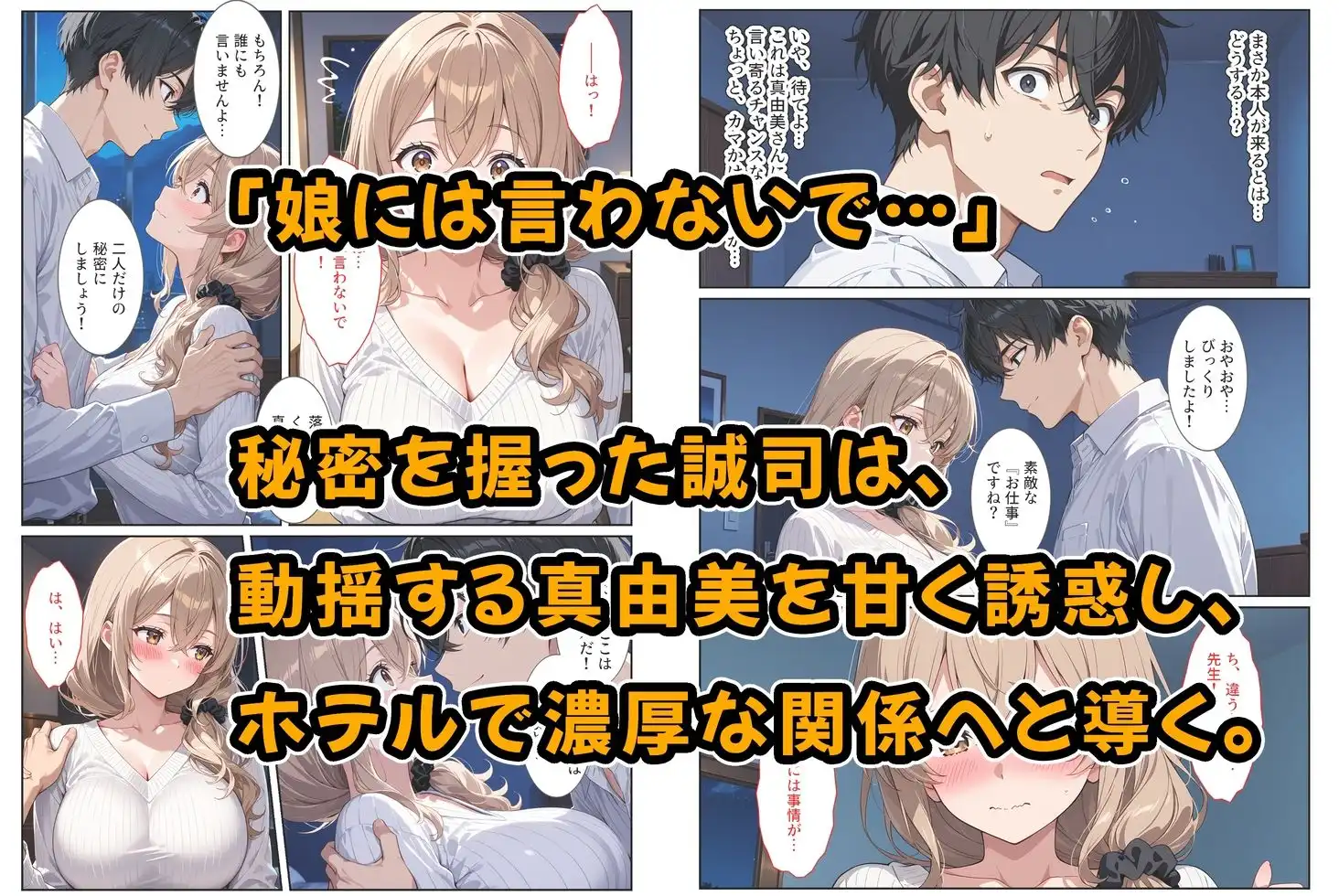 デリヘル呼んだら教え子のママが来たので孕ませました〜娘も一緒に種付けて腹ボテ家族に〜 - サンプル4