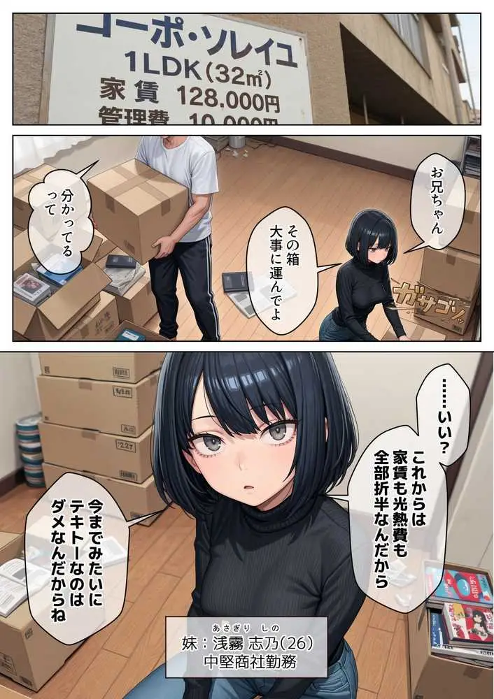 クール系妹(26)との同棲生活 〜家賃高騰につき、一線を超えるのは合理的な判断です。〜 - ページ01
