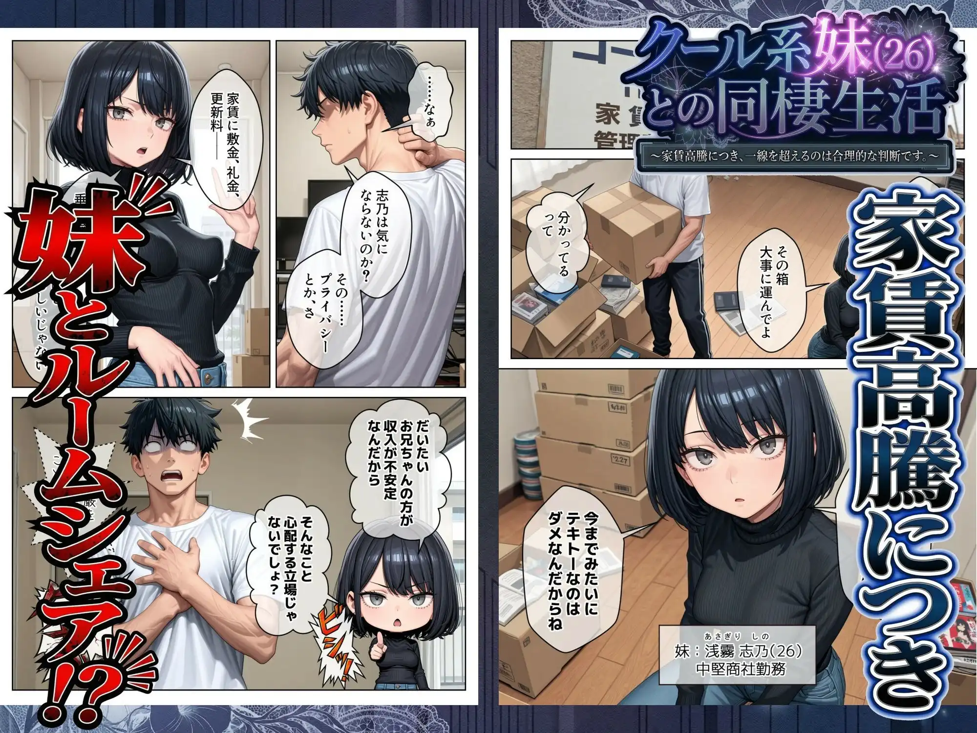 クール系妹(26)との同棲生活 〜家賃高騰につき、一線を超えるのは合理的な判断です。〜 - サンプル1