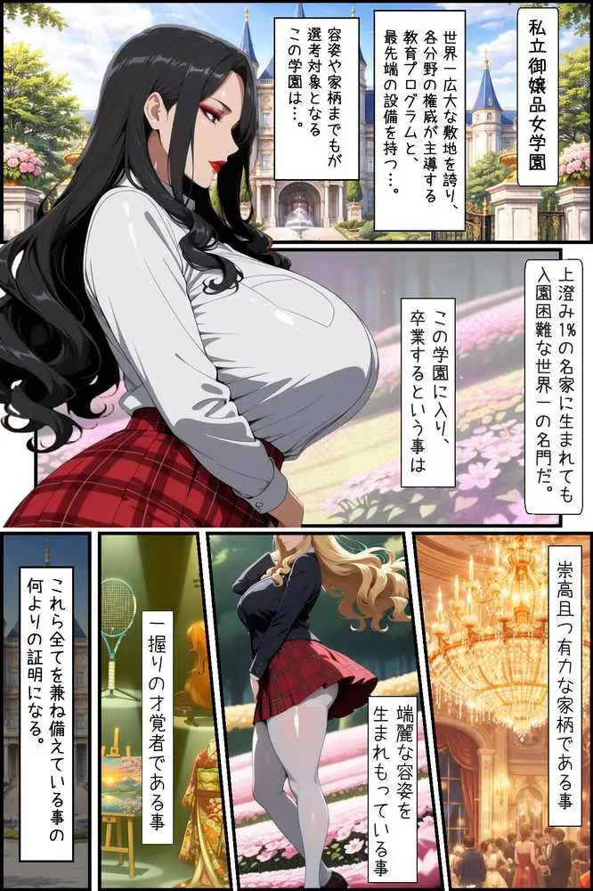 爆乳お嬢様もドスケベ熟女も特異体質で更生させる!学園長も先生もメイドも学園生も完堕ちさせてラブラブする話 - ページ01