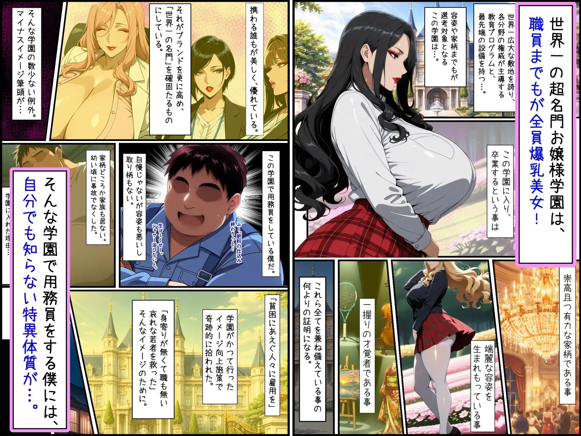 爆乳お嬢様もドスケベ熟女も特異体質で更生させる!学園長も先生もメイドも学園生も完堕ちさせてラブラブする話 - サンプル1