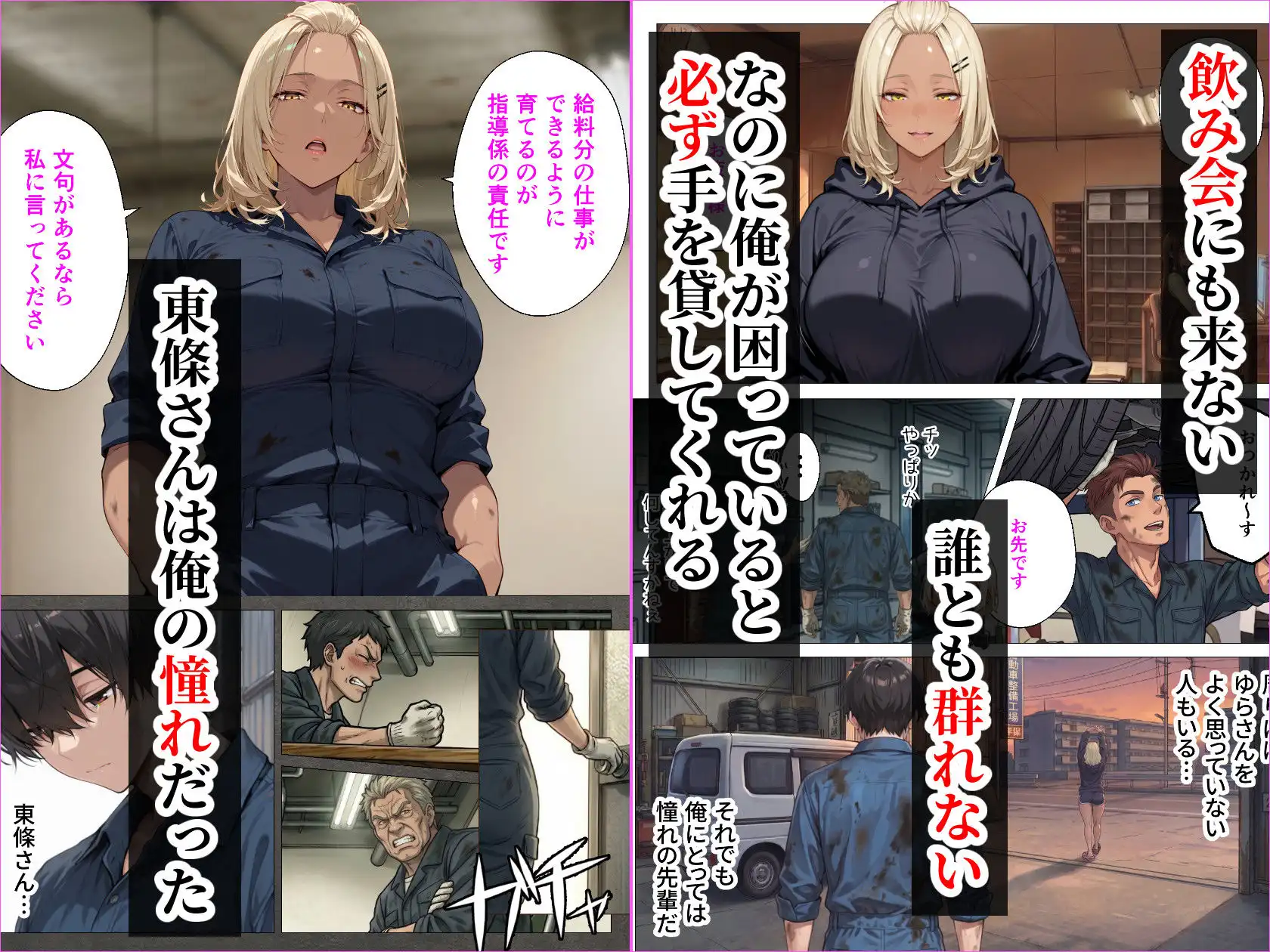 整備工場の爆乳ギャル先輩が実はエロ配信者だった話 〜新人整備士の俺だけが知る彼女の秘密〜 - サンプル3
