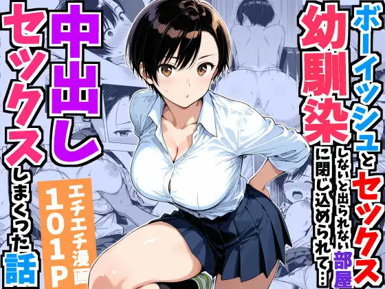 ボーイッシュ幼馴染と「セックスしないと出られない部屋」に閉じ込められて…中出しセックスしまくった話