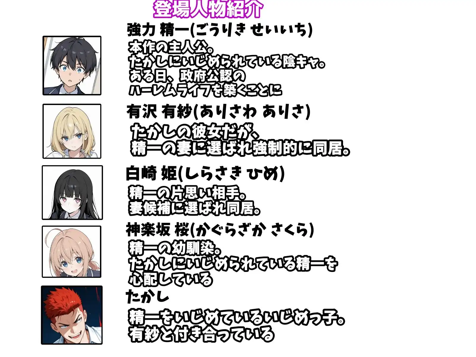 陰キャの俺がSSSランク優良精子保有者に選ばれたのでハーレム王になる話 〜いじめられっ子逆転劇〜