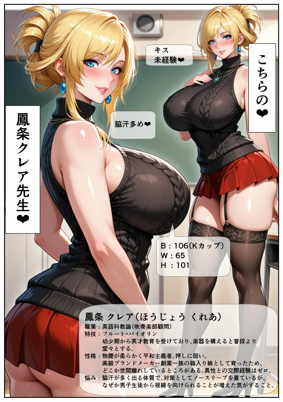 極上エロボディ先生を催●アプリで常識改変して自分専用のオナホにする話〜鳳条クレア先生編〜 - サンプル3