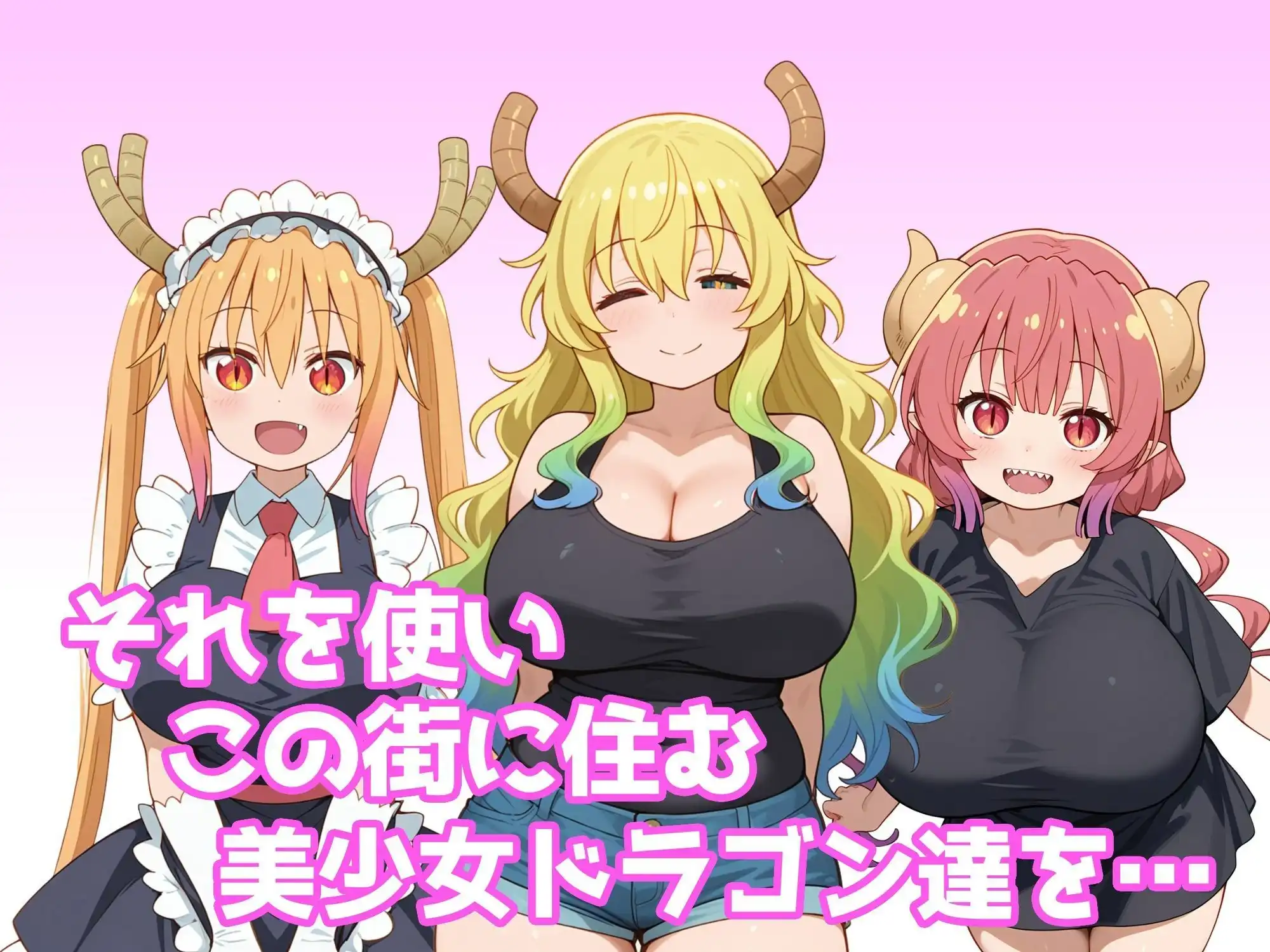 巨乳メイドラゴンたちを洗脳呪文で自分の性処理道具にしてヤリたい放題 - サンプル3
