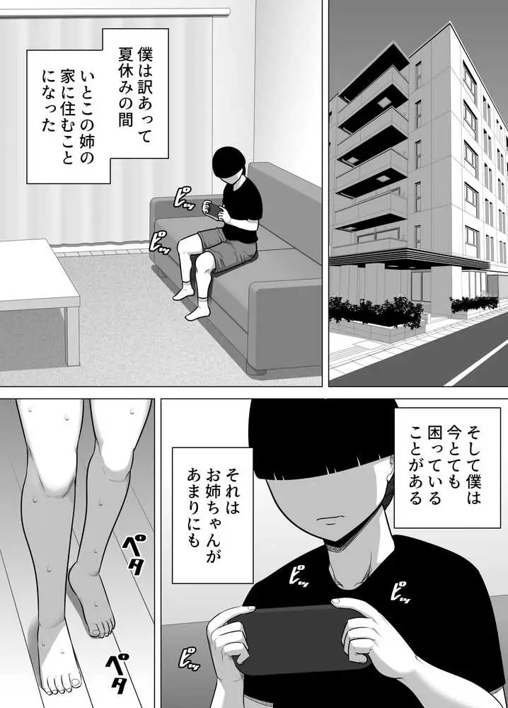 いとこのクソデカお姉ちゃん（31歳）の家に預けられたせいで僕がセックス猿になった話 - ページ02
