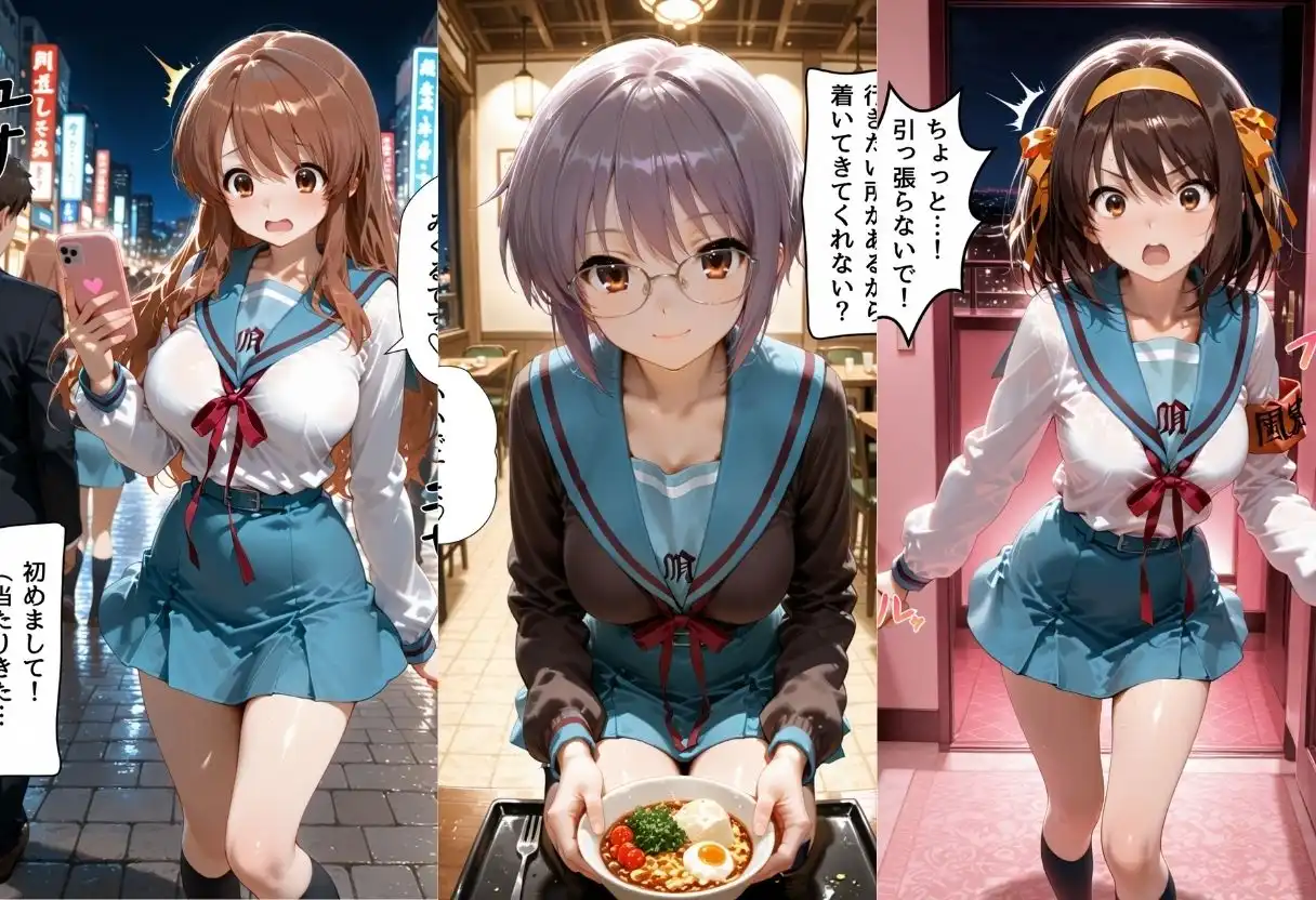 マッチングアプリで出会った美女をメス堕ちさせた話 涼○ハルヒの憂鬱編 - サンプル1