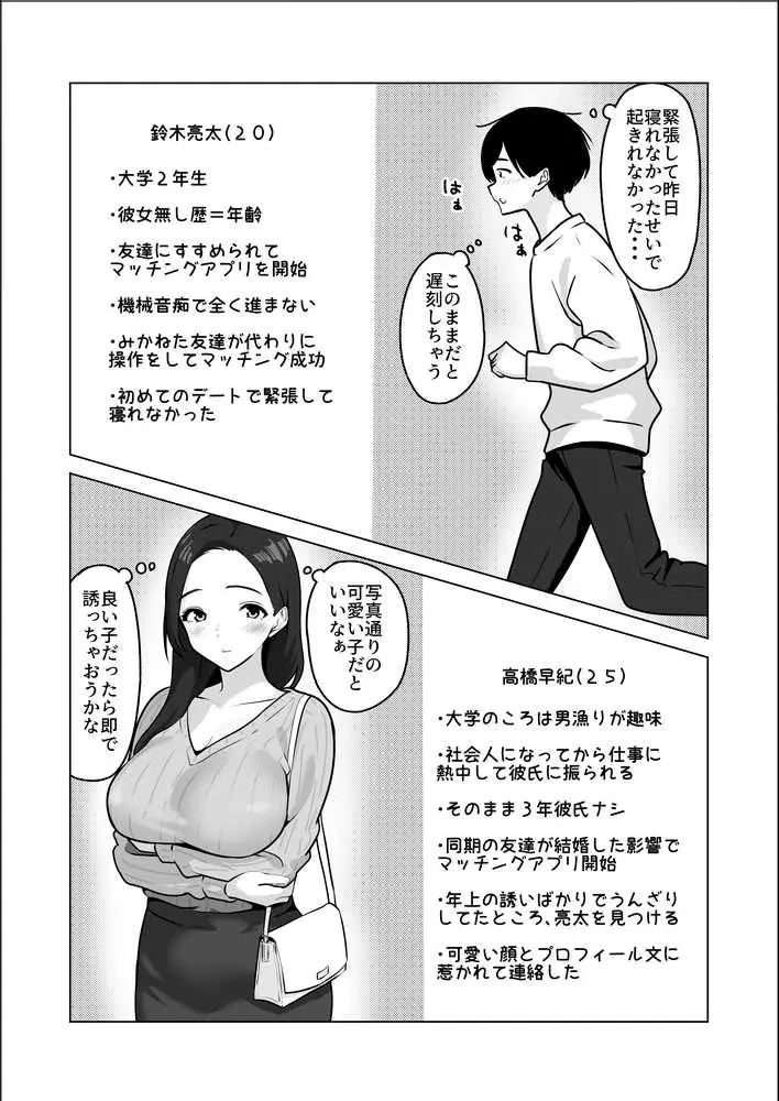 マッチングアプリで出会った年上巨乳OLに遊ばれる話 - ページ02