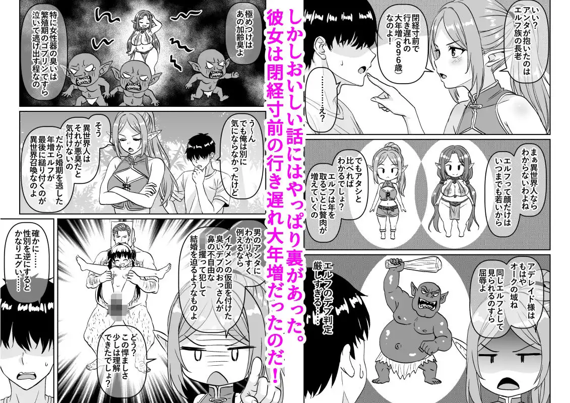 閉経寸前の崖っぷち行き遅れ熟女エルフに召喚された結果