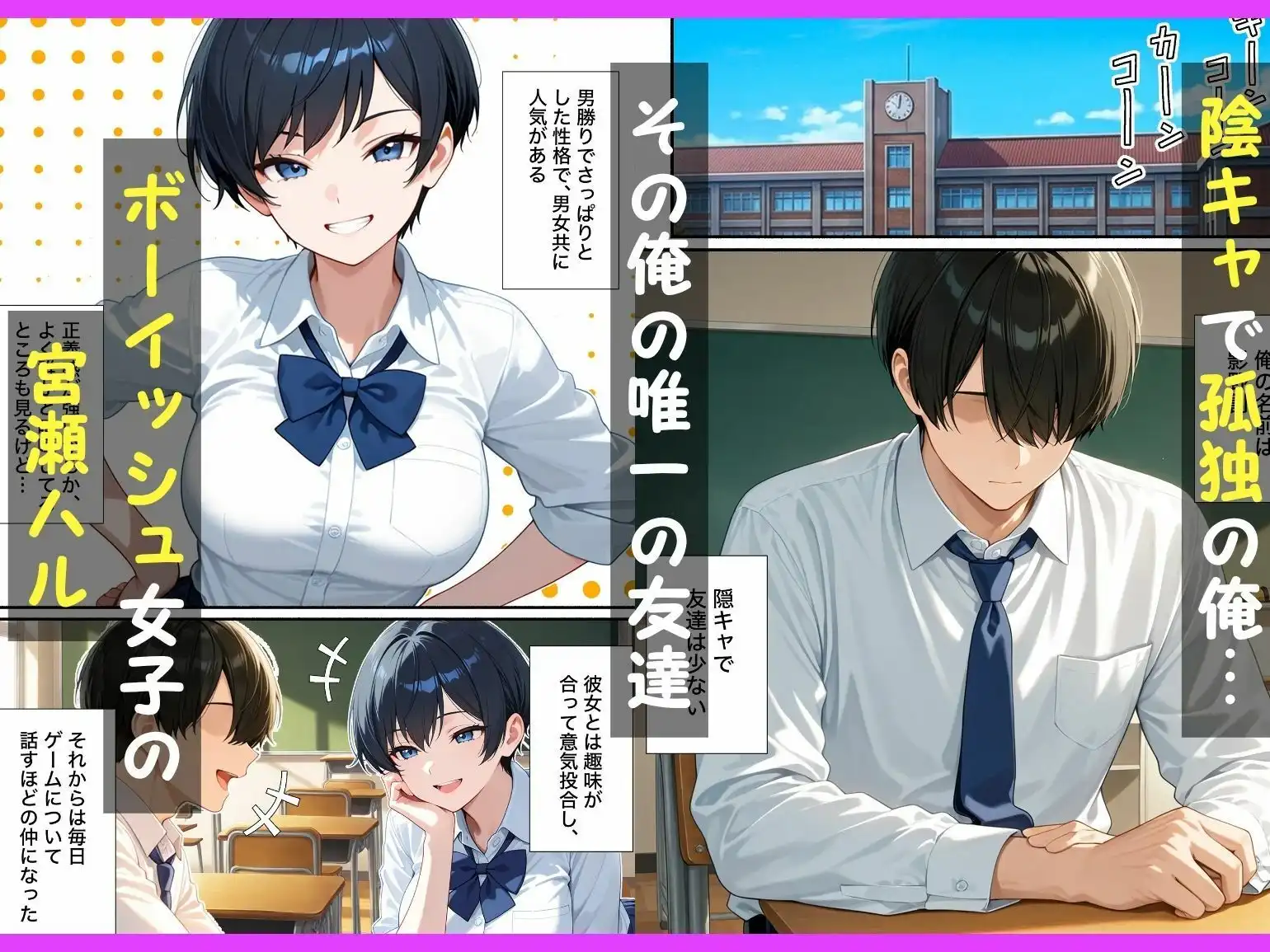 無自覚なボーイッシュ同級生が誘惑してくるから告白してイチャラブエッチした話 - サンプル1
