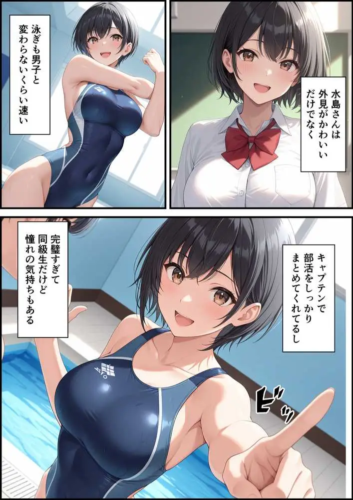 ケガをして落ち込む男子部員が水泳部キャプテンに慰めてもらったら中出しセックスに発展した話 - ページ33