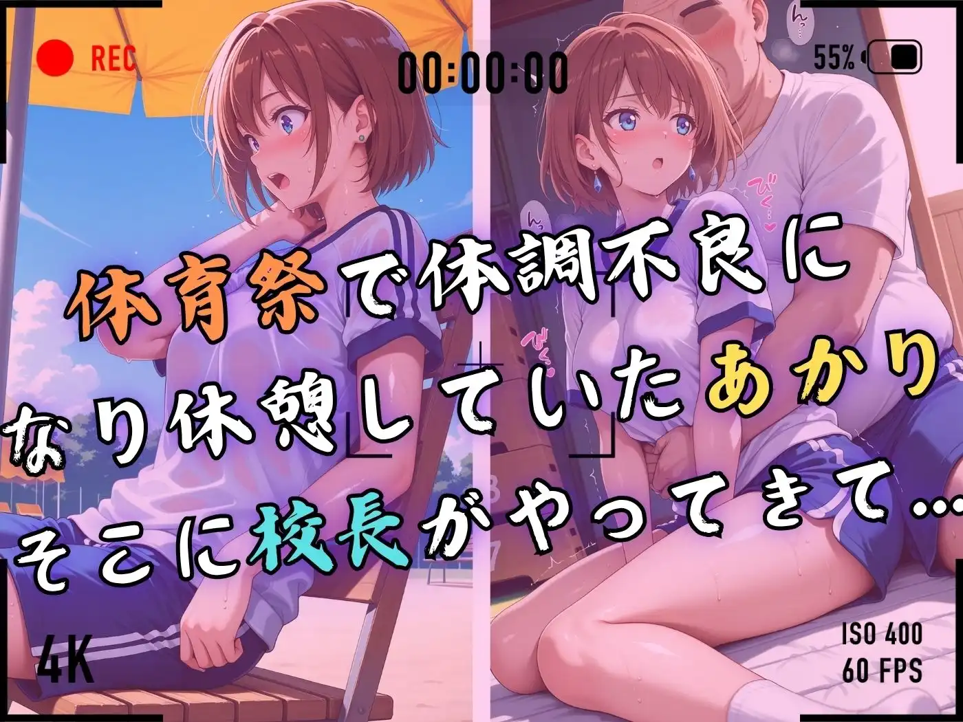 【4Kイラスト】1万3000人の生徒を抱いた校長による森あかりへの性指導(体育祭編) - サンプル4