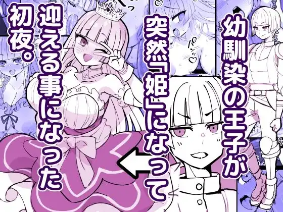幼馴染の王子が突然「姫」になって迎える事になった初夜。
