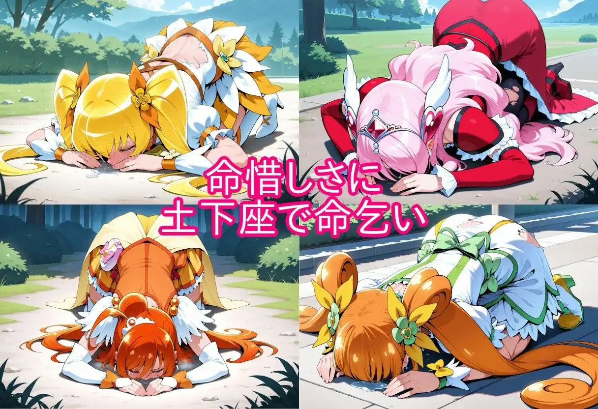 プリキュアの命乞い 何でもします、許してください…