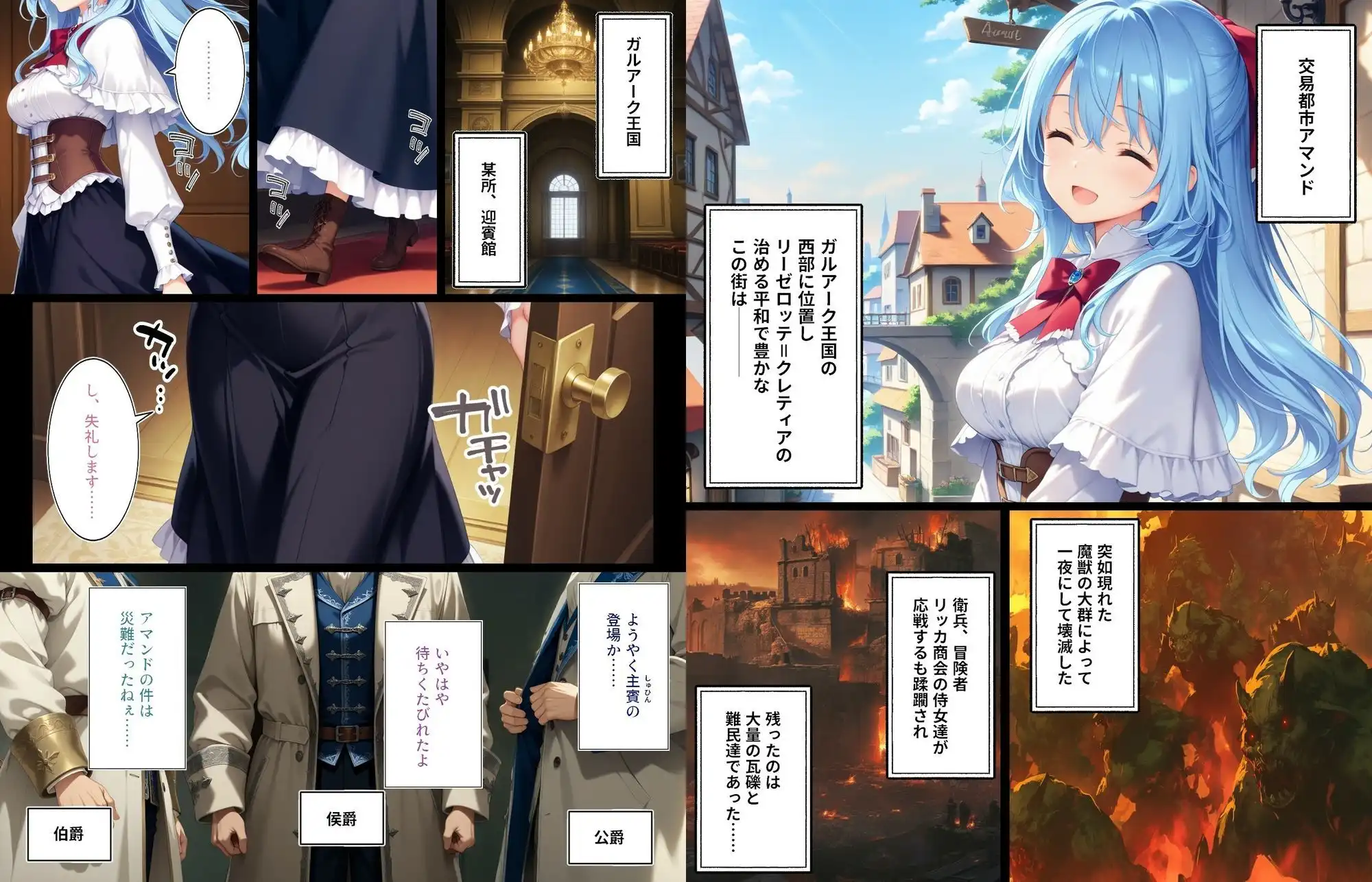 恥辱の淑女〜リーゼロッテ=ク〇ティアがアマンド復興のために処女を捧げる話〜【前編】 - サンプル1