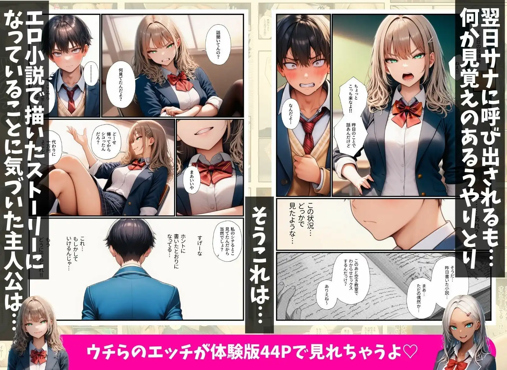 オタクの俺をいじめる一軍ギャル達をエロ小説のネタにしたらホントに中出しセックスできちゃった話 - サンプル4