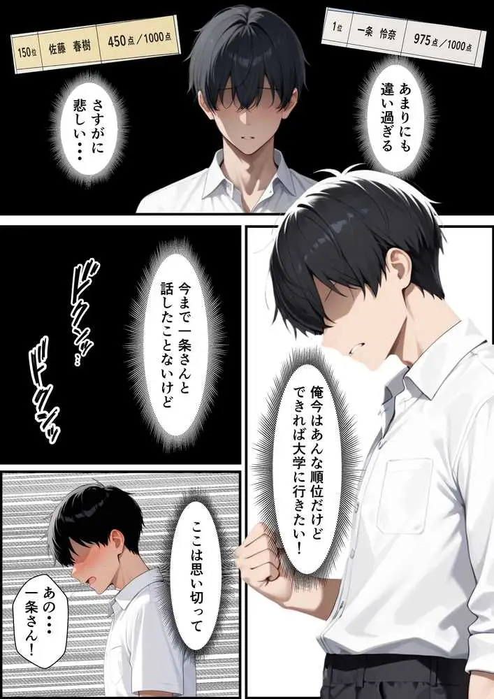成績学年トップの生徒会長と成績中の下の冴えない俺が生ハメセックスできた話 - ページ35